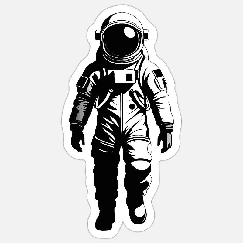 Astronaut - Profession Design Sticker - Sticker size S (10 x 10 cm) - white matte