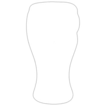 Beer - Funny Beer Logo Tshirt - Sticker size S (10 x 10 cm) - white matte - Front