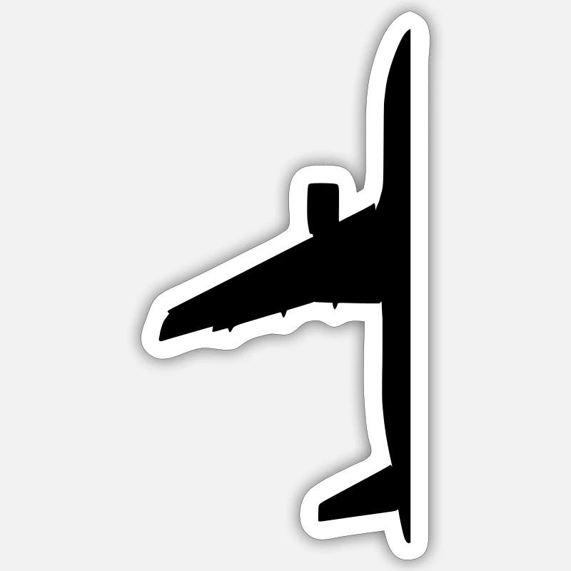 halber Airliner Sticker Größe S (10 x 10 cm)