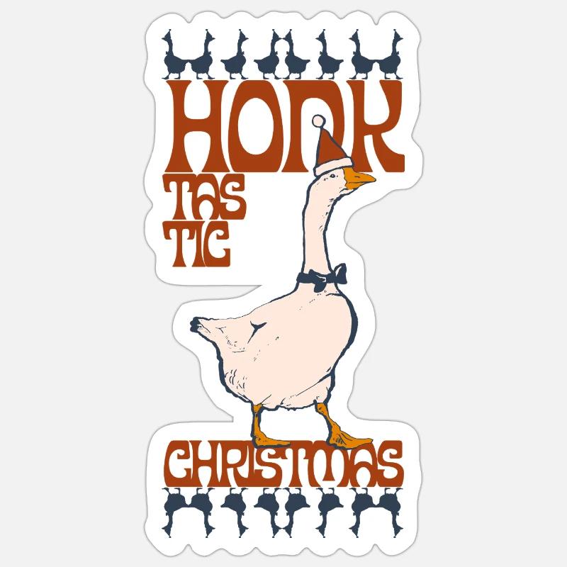NOËL HONKTASTIC - Sticker taille S (10 x 10 cm) - blanc mat