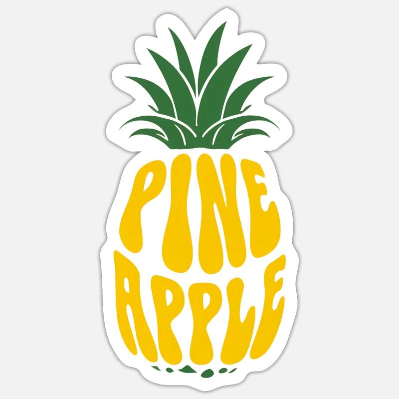 Pineapple Fruit Ananas Obst - Sticker size S (10 x 10 cm) - white matte
