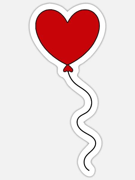Valentinstag Rotes Herz, Valentinstag - Sticker Größe S (10 x 10 cm) - Mattweiß