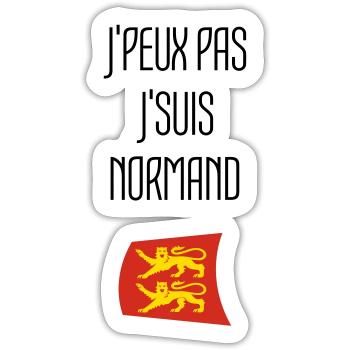 I can't I'm Norman - Normandy - Sticker size S (10 x 10 cm) - white matte - Front