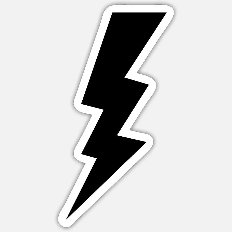 Blitz - Sticker Größe S (10 x 10 cm) - Mattweiß