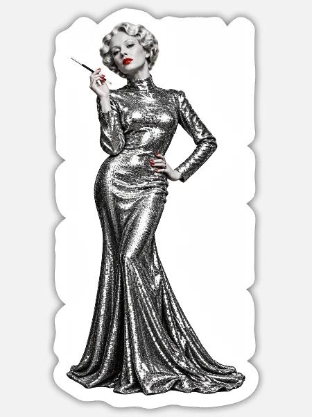 MESMERISIEREN - Sticker Größe S (10 x 10 cm) - Mattweiß