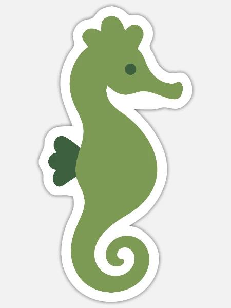 Seepferdchen Meeresleben Geschenkidee Illustration - Sticker Größe S (10 x 10 cm) - Mattweiß