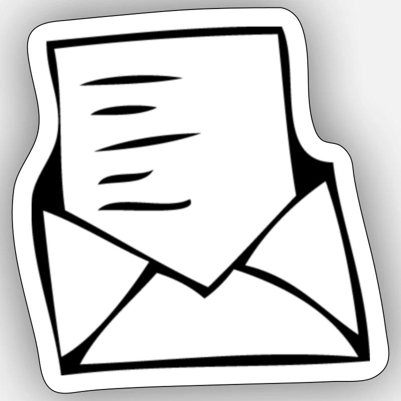 brief - Sticker Größe S (10 x 10 cm) - Mattweiß