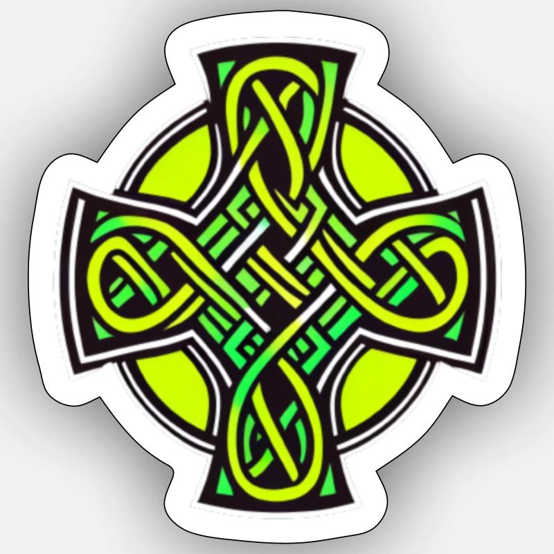 Croix celte Sticker taille S (10 x 10 cm)