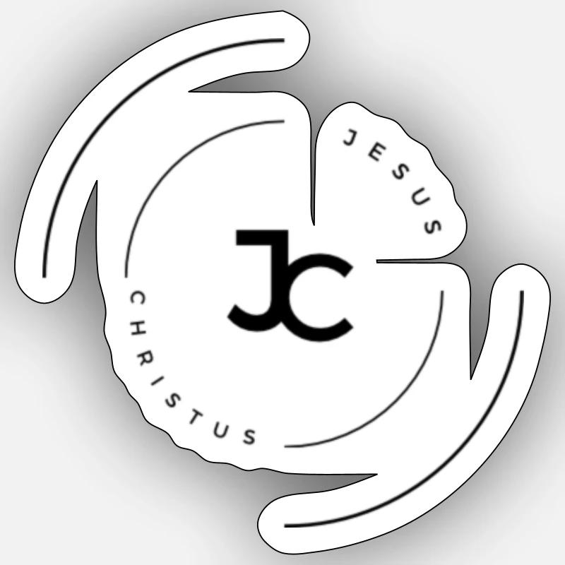Jesus - Sticker Größe S (10 x 10 cm) - Mattweiß
