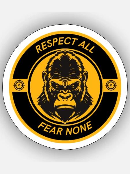 Respect All Fear None - Sticker Größe S (10 x 10 cm) - Mattweiß