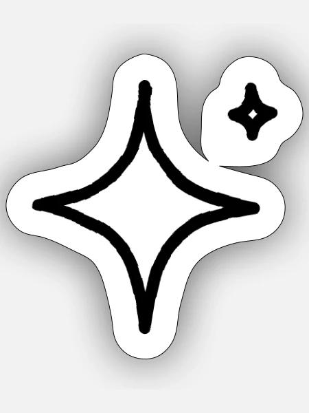 Du funkelst - Sticker Größe S (10 x 10 cm) - Mattweiß