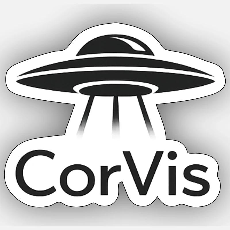 CorVis - Sticker Größe S (10 x 10 cm) - Mattweiß