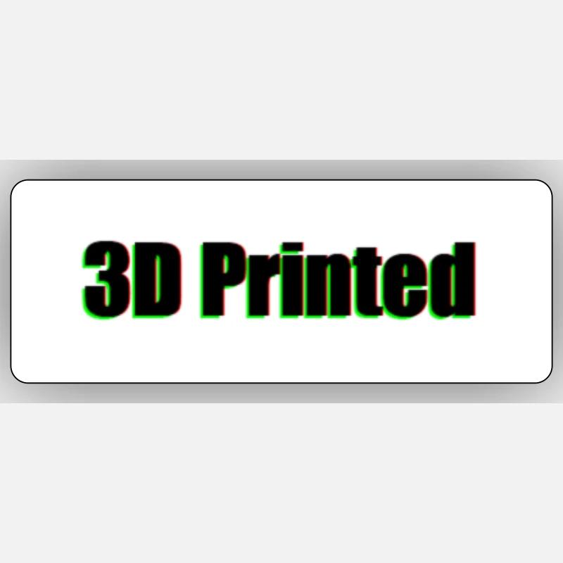3D Printed - Sticker size S (10 x 10 cm) - white matte