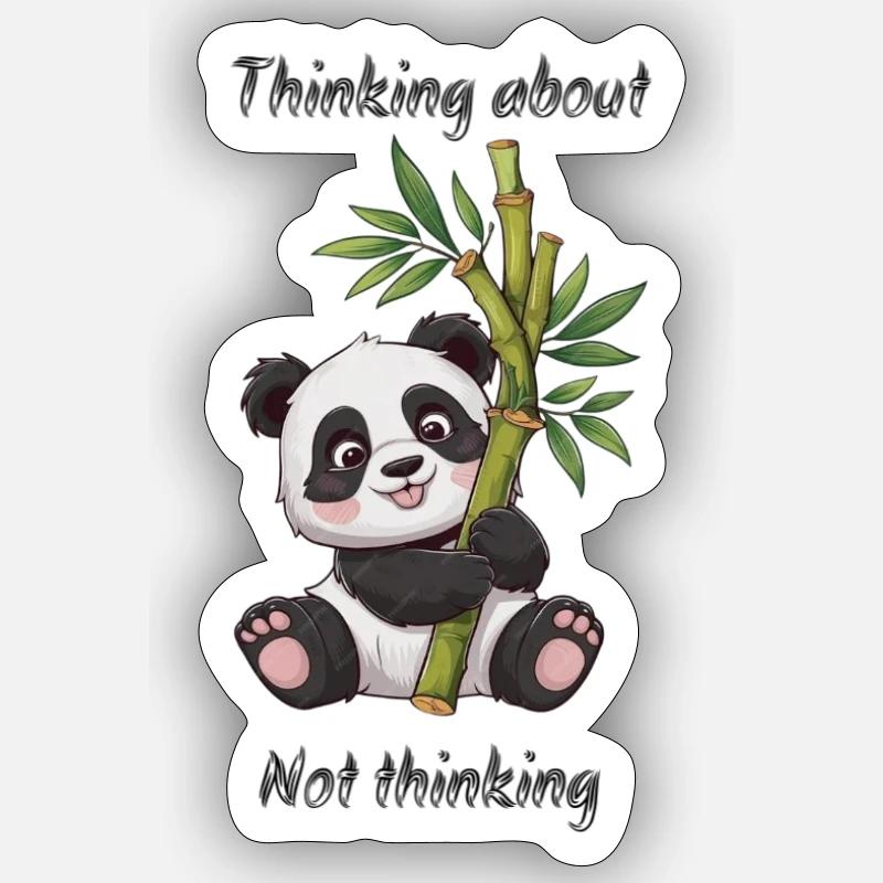 Thinking about not Thinking - Sticker size S (10 x 10 cm) - white matte