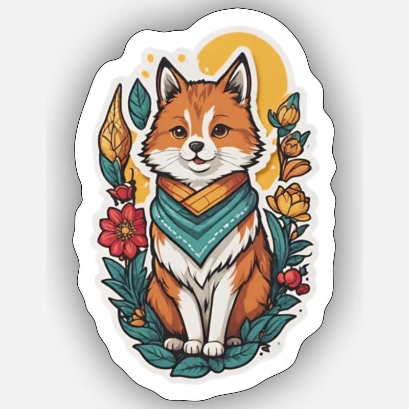 Fox Sticker size S (10 x 10 cm)