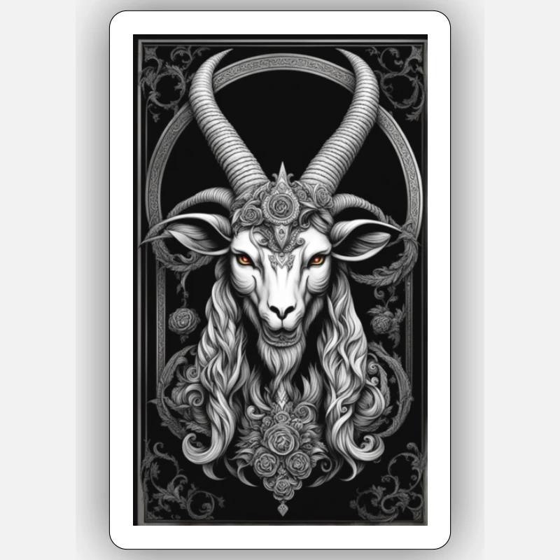 Baphomet Satan Sticker size S (10 x 10 cm)