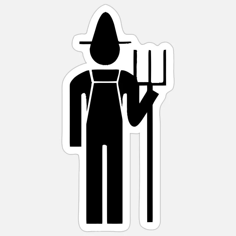 Paysan (vectoriel) Sticker size S (10 x 10 cm)