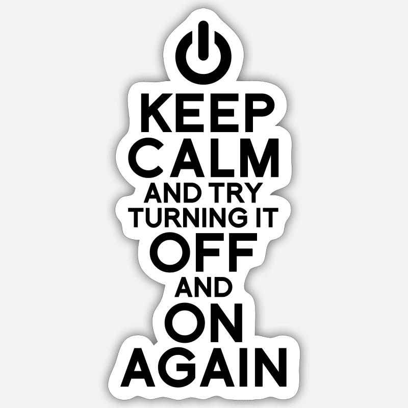 Keep calm - Sticker size S (10 x 10 cm) - white matte