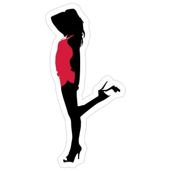 Sexy Girl - Sticker Größe S (10 x 10 cm) - Mattweiß - Vorne