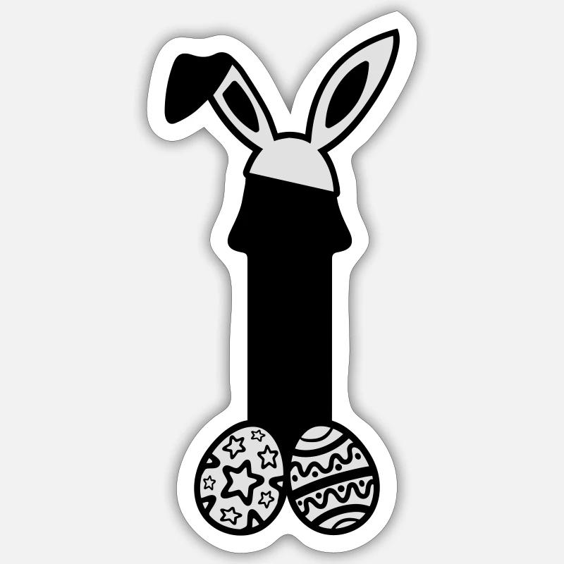 Easter penis Sticker size S (10 x 10 cm)