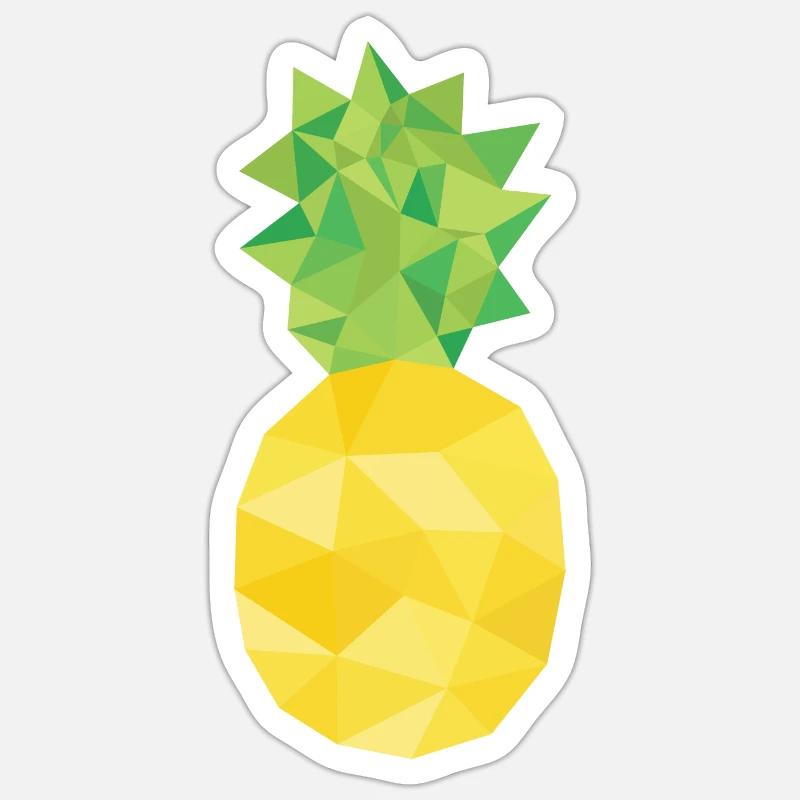 pineapple - Sticker size S (10 x 10 cm) - white matte