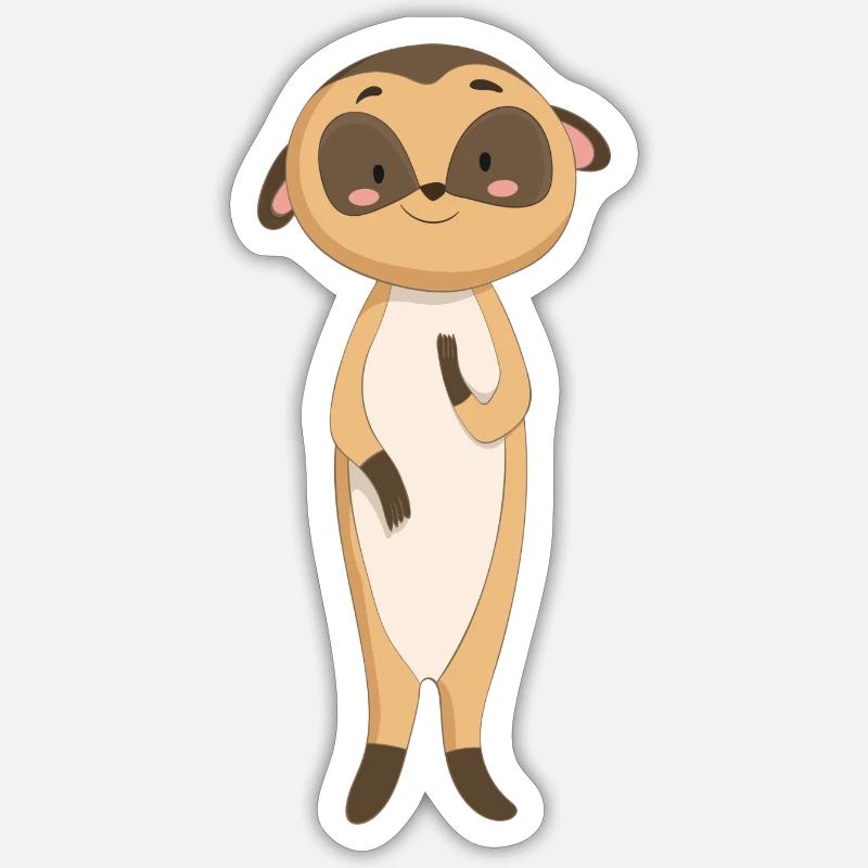 Chat de mer suricate Sticker taille S (10 x 10 cm)