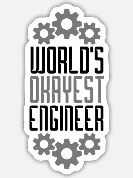 zahnrad mechaniker engineer elektriker handwerker - Sticker Größe S (10 x 10 cm) - Mattweiß