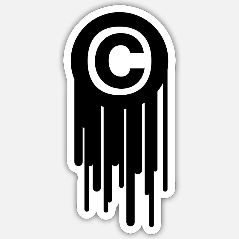 Droit d'auteur Sticker taille S (10 x 10 cm)