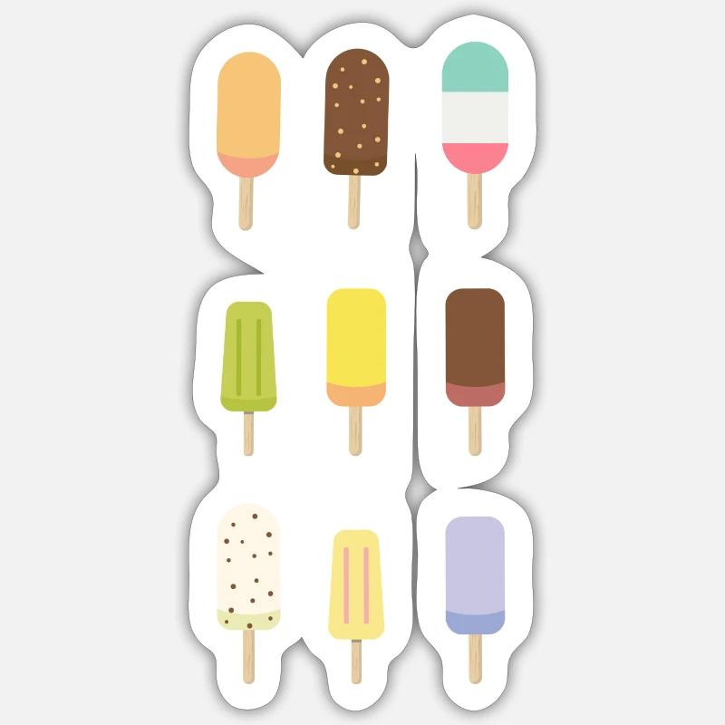 Ice - Sticker size S (10 x 10 cm) - white matte
