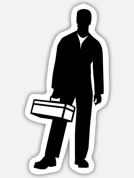 Handwerker - Sticker Größe S (10 x 10 cm) - Mattweiß