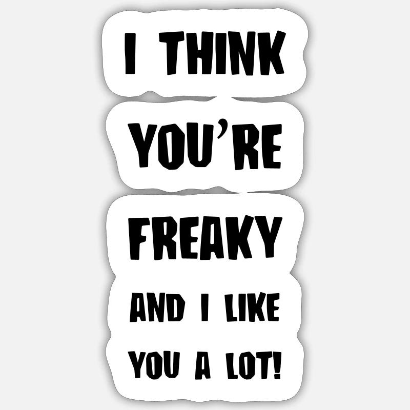 freaky - Sticker size S (10 x 10 cm) - white matte