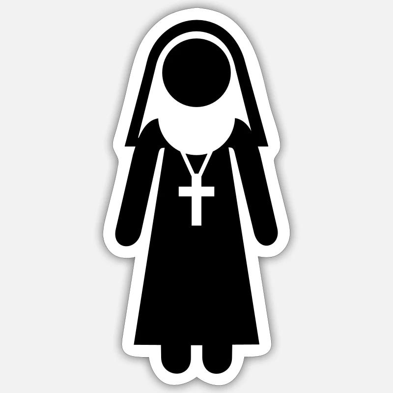 Nonne Sticker Größe S (10 x 10 cm)