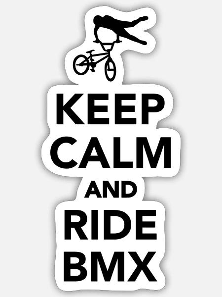 BMX - Sticker Größe S (10 x 10 cm) - Mattweiß