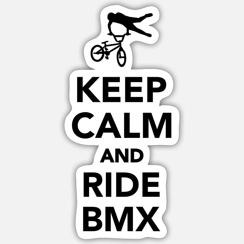 Keep calm and ride BMX Sticker size S (10 x 10 cm)
