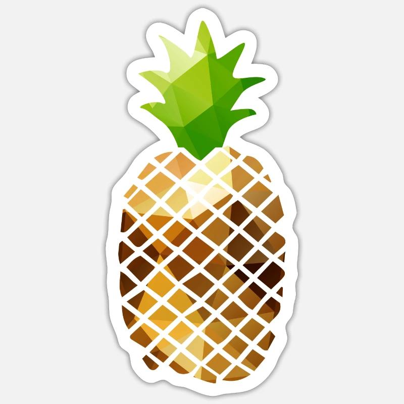 Pineapple (Low Poly) Sticker size S (10 x 10 cm)