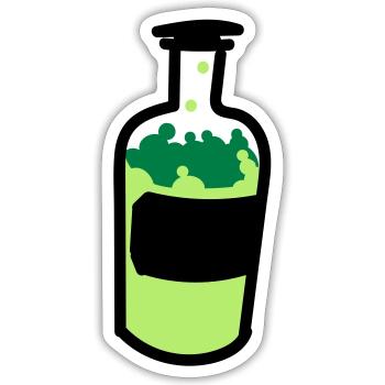 alkohol - Sticker Größe S (10 x 10 cm) - Mattweiß - Vorne