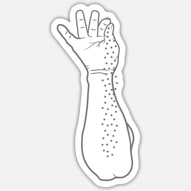 Conception de Salt Guy - Sticker taille S (10 x 10 cm) - blanc mat