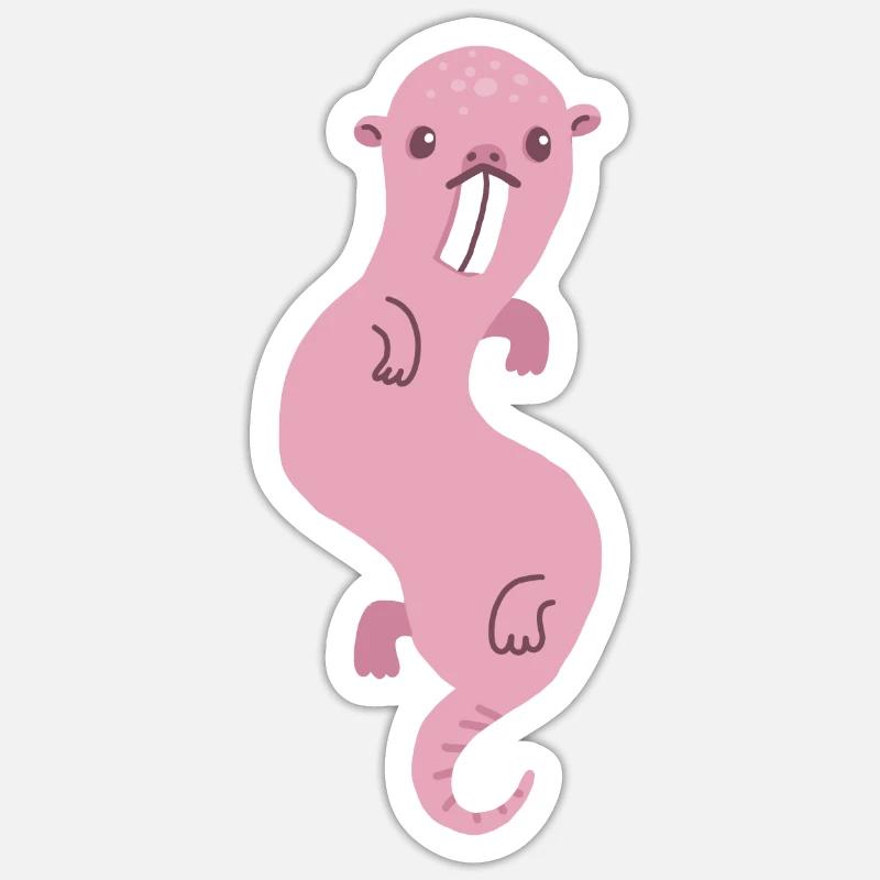 nacktmull - Sticker size S (10 x 10 cm) - white matte