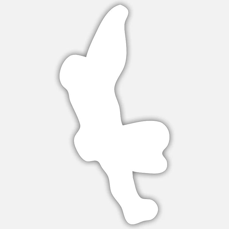 Kletterer - Sticker Größe S (10 x 10 cm) - Mattweiß