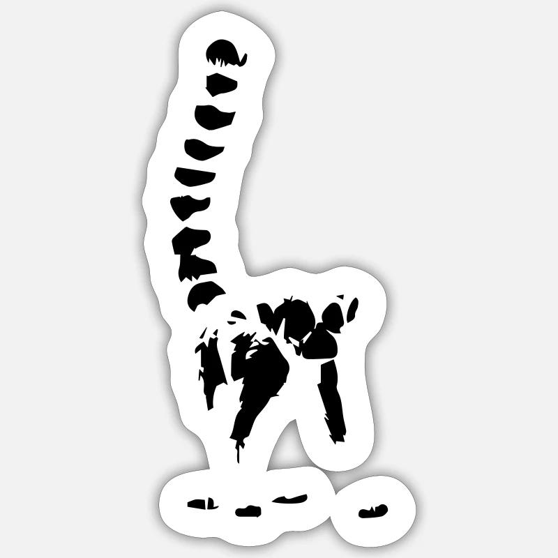 lemur - Sticker Größe S (10 x 10 cm) - Mattweiß