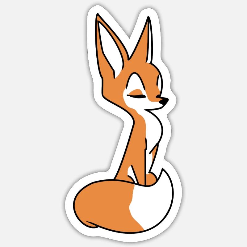 Fuchs - Sticker Größe S (10 x 10 cm) - Mattweiß