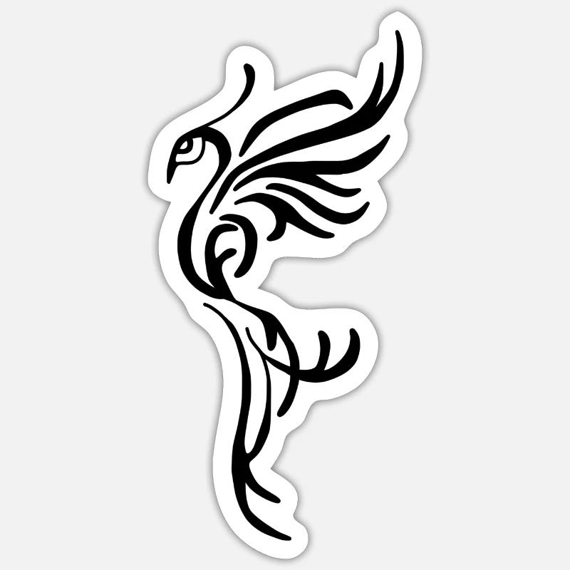 Phoenix - Sticker size S (10 x 10 cm) - white matte