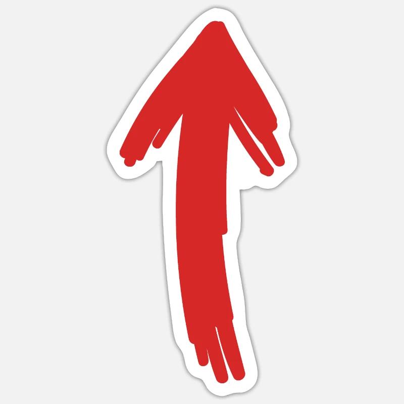 Pfeil - Sticker Größe S (10 x 10 cm) - Mattweiß