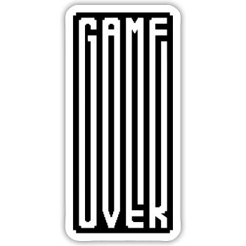GAME OVER - BIG MONOGRAM - Sticker size S (10 x 10 cm) - white matte - Front