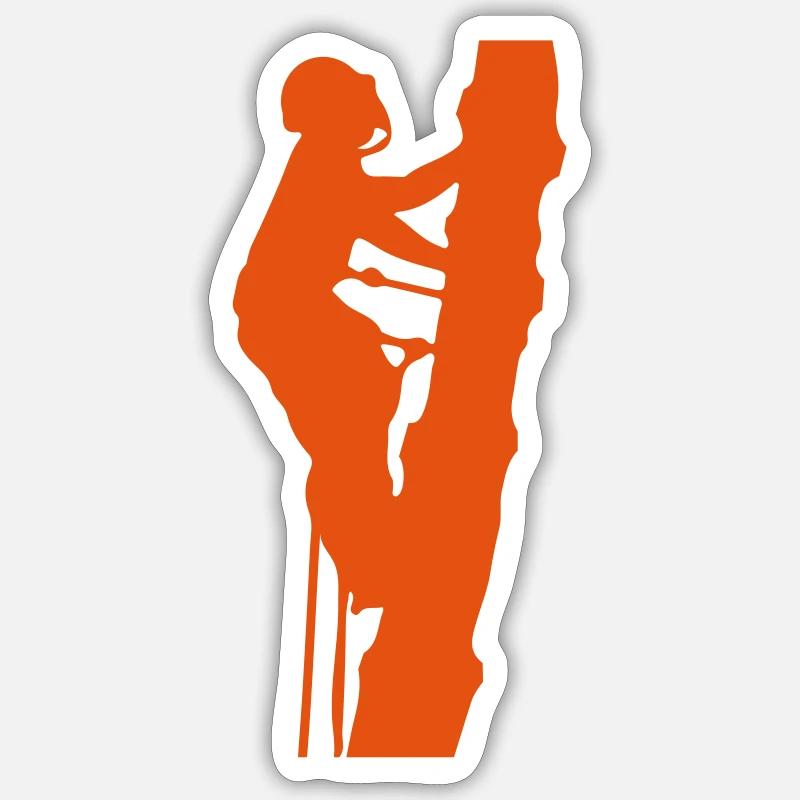 Baumkletterer - Sticker Größe S (10 x 10 cm) - Mattweiß