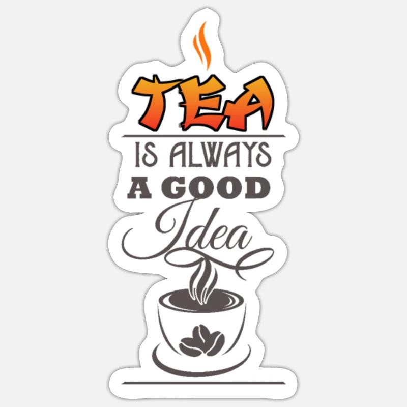 Tee Tee - Sticker Größe S (10 x 10 cm) - Mattweiß