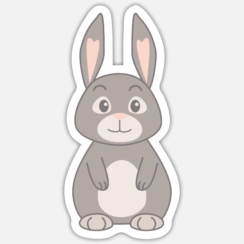 hare - Sticker size S (10 x 10 cm) - white matte