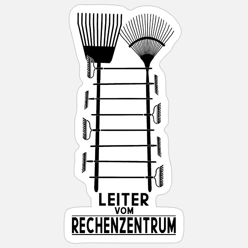 LEITER VOM RECHENZENTRUM - Sticker Größe S (10 x 10 cm) - Mattweiß