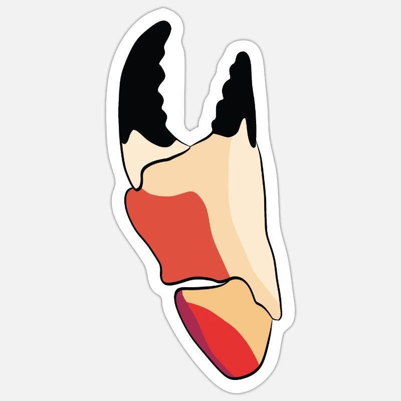 crabe - Sticker taille S (10 x 10 cm) - blanc mat