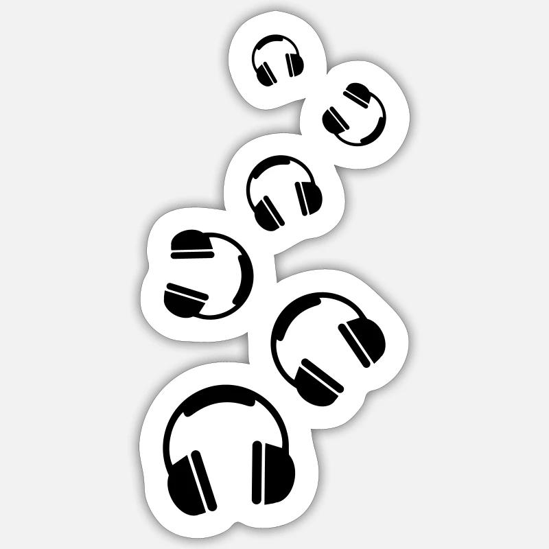 Icône casque Sticker taille S (10 x 10 cm)